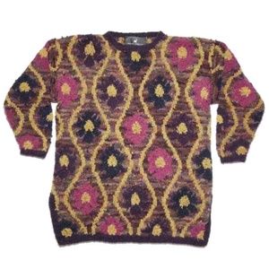 Peruvian Connection Floral Knit Sweater